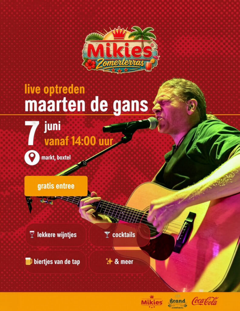 Muziekmiddag Mikies Boxtel met Maarten de Gans